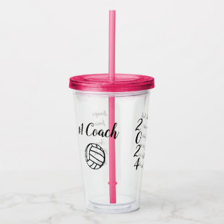 #1 Coach Volleyball mit Namen der Spieler Acryltrinkbecher