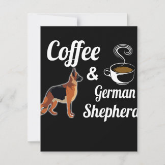 1 Coffe And German Shepherd Einladung