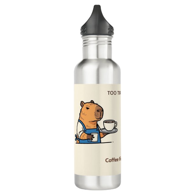 1. Coffee Break Capybara Bottle Edelstahlflasche (Links)