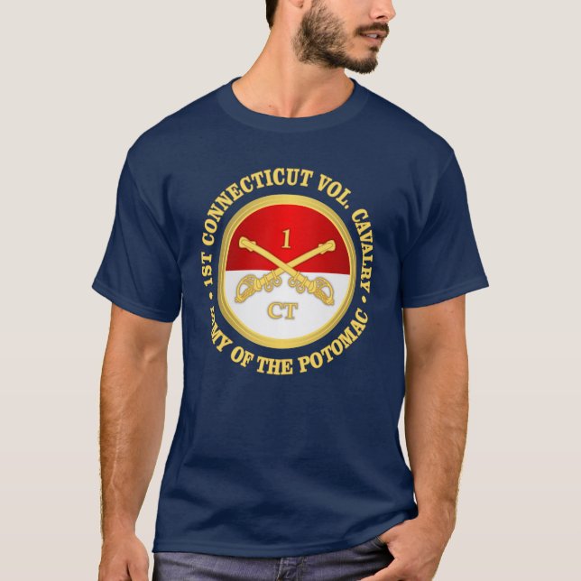 1. Connecticut-Kavallerie (rd) T-Shirt (Vorderseite)