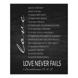 1 Corinthians 13 Love is Bible Verse Fotodruck