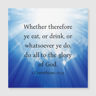 1 Corinthiens 10:31 Carte magnétique