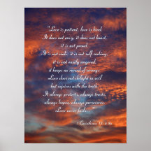 1 Corinthiens 13 ; 4-8a - Poster inspirant