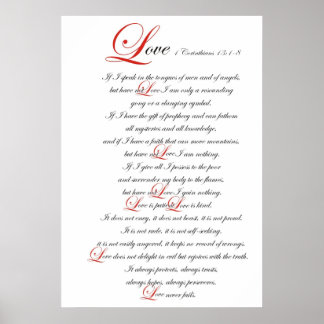 1 Corinthiens 13 Poster
