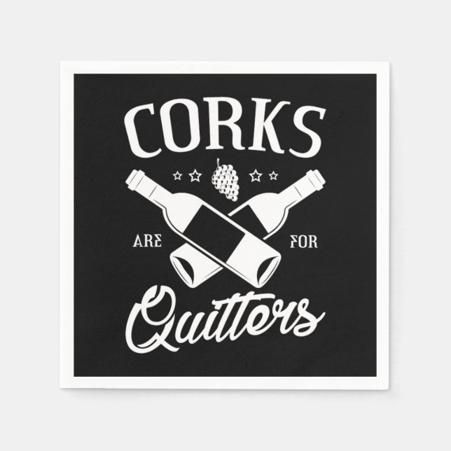 1.Corks sind für Quitters Serviette (Vorderseite)