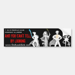 1 Cosplayer Invisible Maladie Bumper Sticker