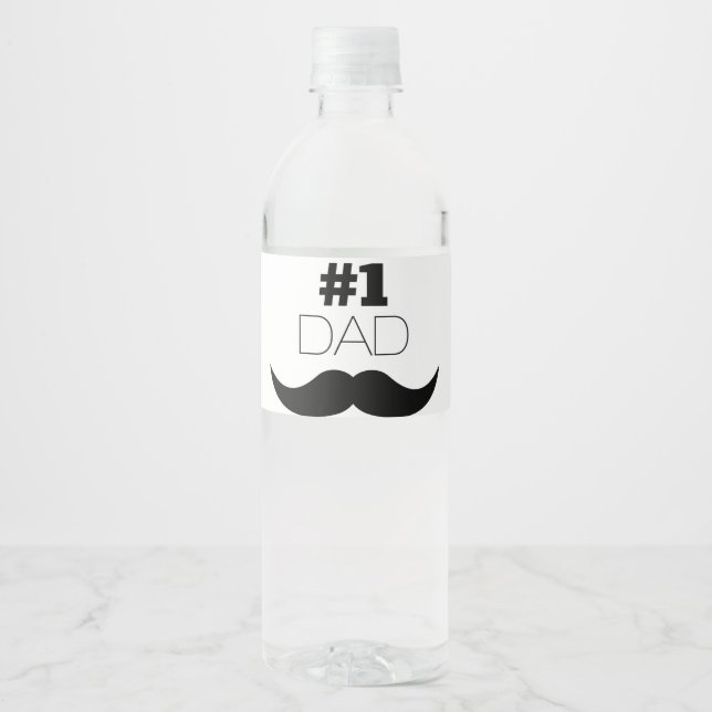 #1 Dad Black Mustache - Number One (Vorderseite)
