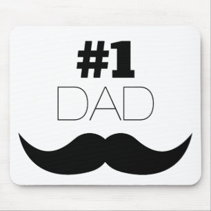 #1 Dad Black Mustache - Number One Mousepad