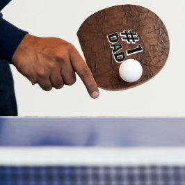 #1 Dad Leather-look Tischtennis Schläger