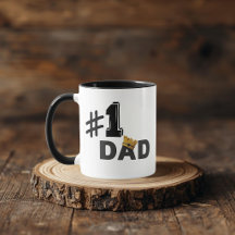 #1 Dad Love Personalized Mug