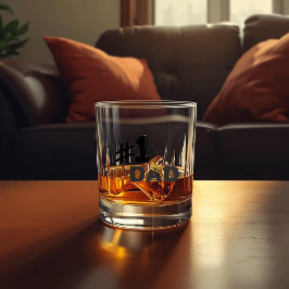#1 Dad Love Personalized Whiskey Glass Whiskyglas
