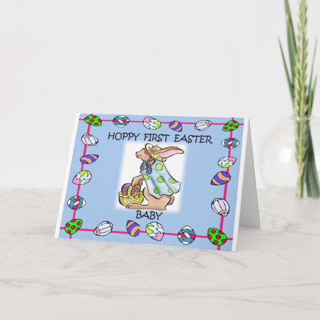 1. das Ostern-Karte des Babys Feiertagskarte (Vorderseite)