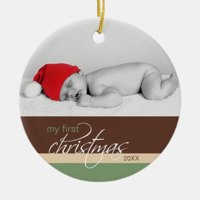 1. der Weihnachtsbrauch-Verzierung des Babys Keramikornament (Vorne)