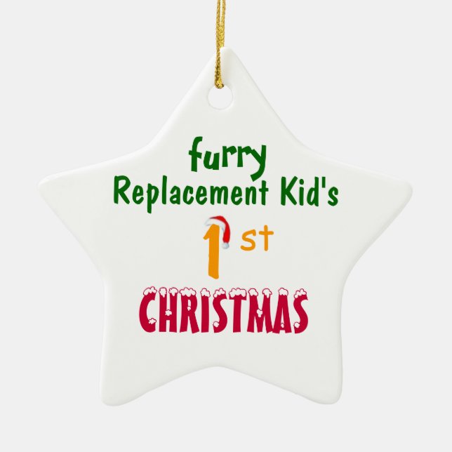 1' des Ersatz-Kindes St.-WEIHNACHTEN Keramik Ornament (Vorne)