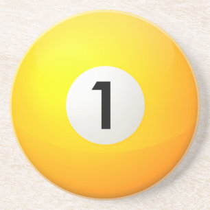 1 Dessous de verre de balle jaune