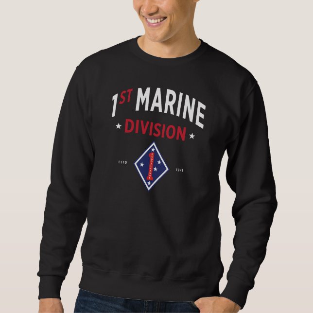 1. Division Marine - United Staaten Military Long Sweatshirt (Vorderseite)