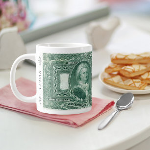 1-Dollar-Silberzertifikat-Tasse – 1896 Grüner Sche Jumbo-Tasse