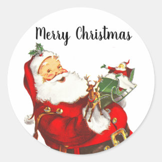 1 Dutzend Vintager Santa Umschlag Aufkleber Aufkle