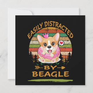 1 Easily Distracted By Beagle Einladung