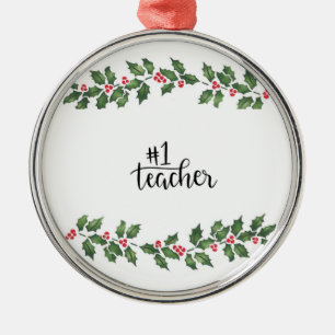 **#1 ENSEIGNANT** ORNEMENT DE NOËL