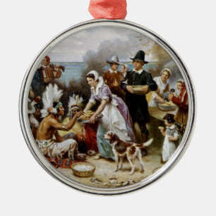 1. Erntedank Silbernes Ornament