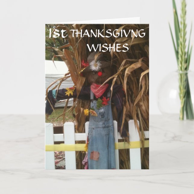 1. ERNTEDANK WISHES FEIERTAGSKARTE (Vorderseite)