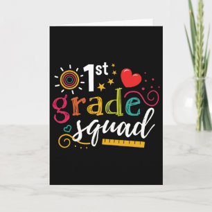 1. Erstklässler-Squad Schüler-Lehrer-Geschenk Zurü Karte