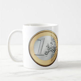 1 Euromünze Kaffeetasse