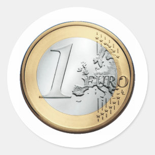 1 EUROmünze Runder Aufkleber