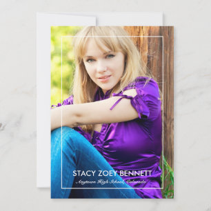 1 Faire-part d'obtention d'un diplôme photo simple