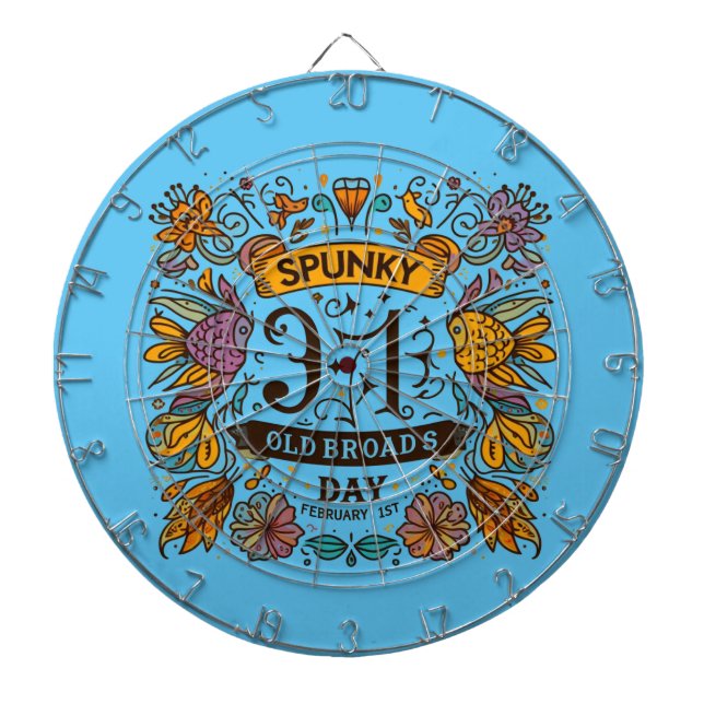 1. Februar - Spunky Old Broads Day Dartscheibe (vorne)