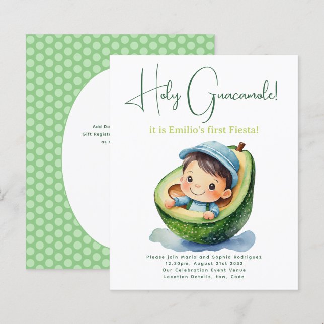 1. Fiesta Geburtstag für einen JUNGEN Avocado HAUS (Vorne/Hinten)