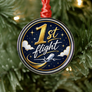 1. Flug Flugzeug Ornament Aus Metall