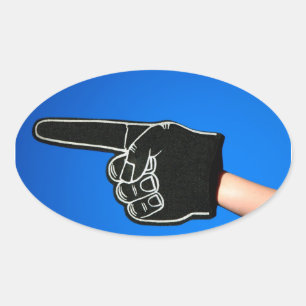 #1 Foam Finger Ovaler Aufkleber