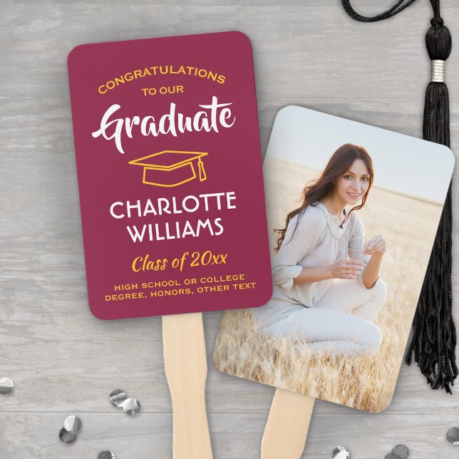 1 Foto Abschluss Elegante Maroon Fächer (Von Creator hochgeladen)