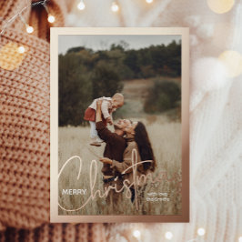 1 Foto Handgeschriebenes Script Frohe Weihnachten Folien Feiertagskarte