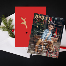 1 Foto Moderne frohe Weihnachtslieder Feiertagskarte