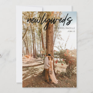 1 Foto Newlyweds Post Wedding Reception - Black Einladung