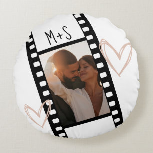 1 Foto Paare Filmstrip Boyfriend Girlfriend Rundes Kissen