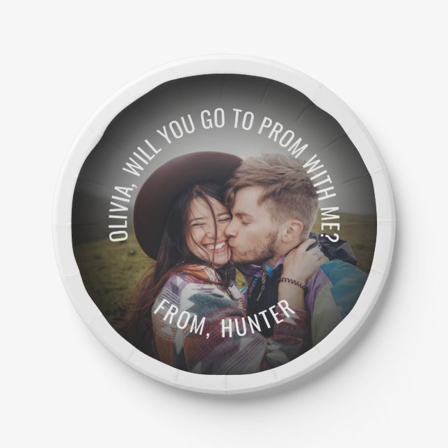 1 Foto Prom oder HOCO Vorschlag Niedlicher Vorschl Pappteller (Vorderseite)