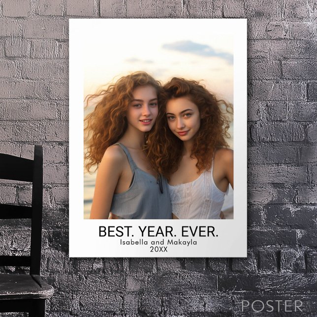 1 FotoCollage Minimalistisch - Bestes Jahr Poster (Custom Poster)