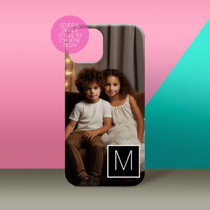 1 FotoCollage mit quadratischem Monogramm Case-Mate iPhone Hülle