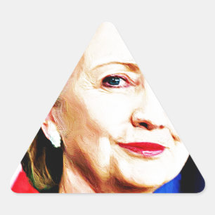 1. Frau Präsidentin Hillary Clinton 2016_ Dreieckiger Aufkleber
