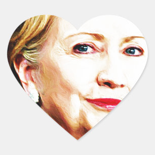1. Frau Präsidentin Hillary Clinton 2016_ Herz-Aufkleber