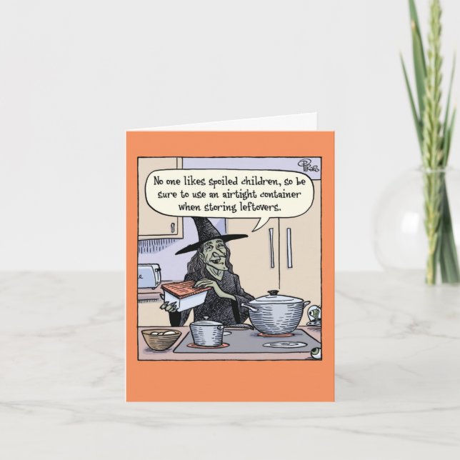 1 Funny Halloween Card - verwöhnte Kinder Feiertagskarte (Vorderseite)