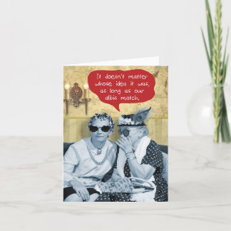 1 Funny Happy Birthday - Matching Alibis Feiertagskarte