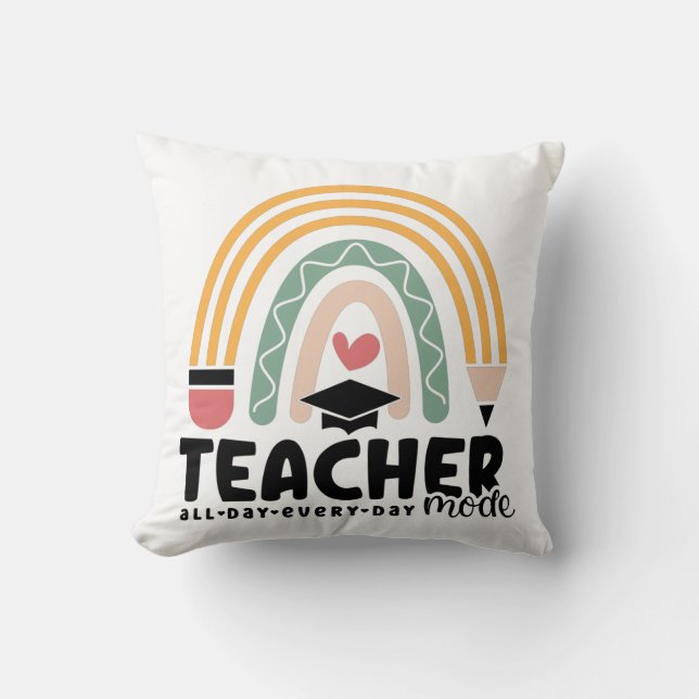 1- Funny Teacher Mode Teaching Geschenk für Lehrer Kissen (Vorderseite)