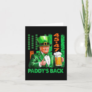 1 Funny Trump Paddys Back 45 47 St Patricks Day Us Karte