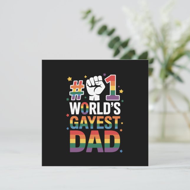 1. Gayest-Vater der Welt LGBT am Sonntag des Vater Einladung (Stehend Vorderseite)