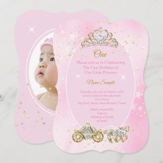 1. Geburtstag Aschenputtel Foto Einladung